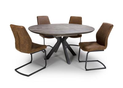 Ext Round Table 1200-1600mm Grey